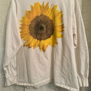 Studio Q Vintage Sunflower Graphic Long Sleeve Shirt